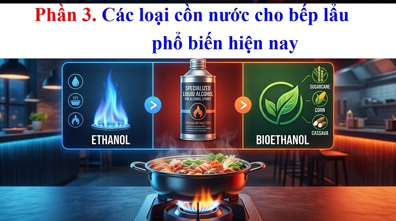 Cồn Nước Cho Bếp Lẩu – Giải Pháp Nhiên Liệu Tiện Lợi, An Toàn Và Tiết Kiệm